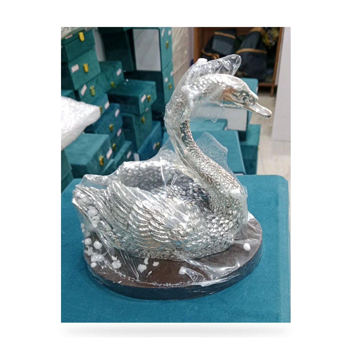 CRESTORA 999 Silver Plated Decorative Gift Cabinet