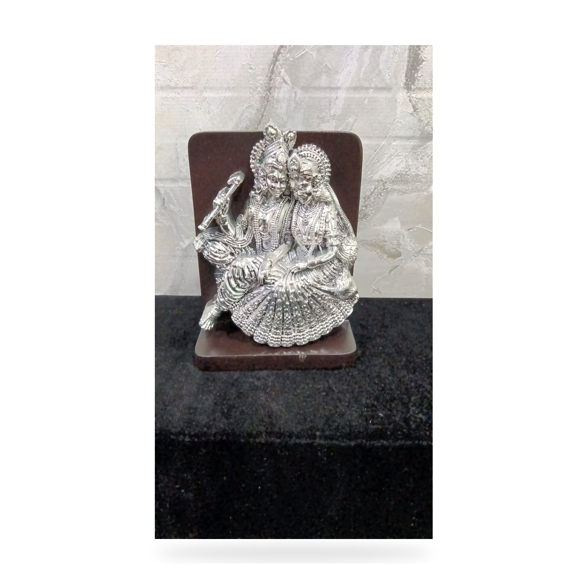 CRESTORA 999 Silver Plated Swastik Decorative Plate
