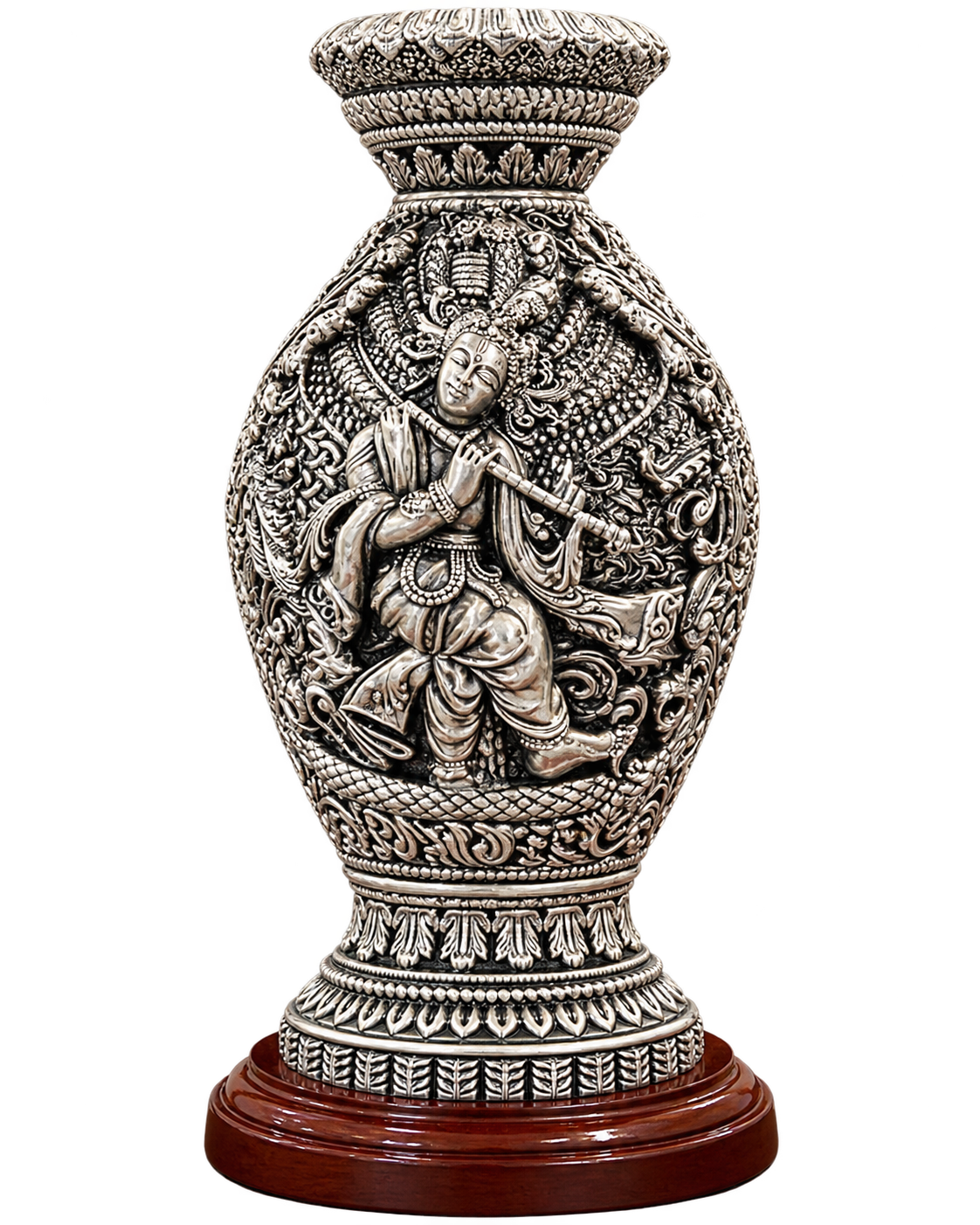 CRESTORA 999 Silver Plated Swastik Decorative Plate