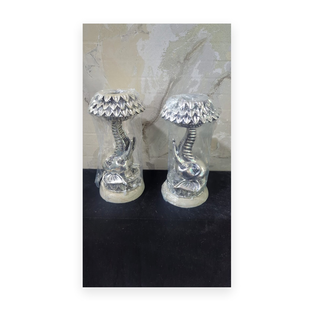 CRESTORA 999 Silver Plated Peacock Pair Gift Article