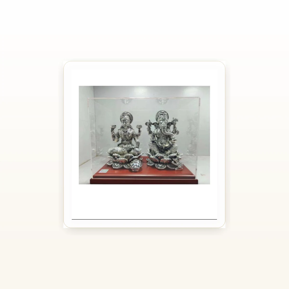 CRESTORA 999 Silver Plated Ganesh Laxmi Pooja Gift Set