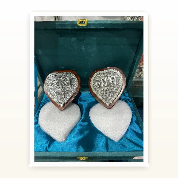 CRESTORA 999 Silver Plated Shubh Labh Gift Set