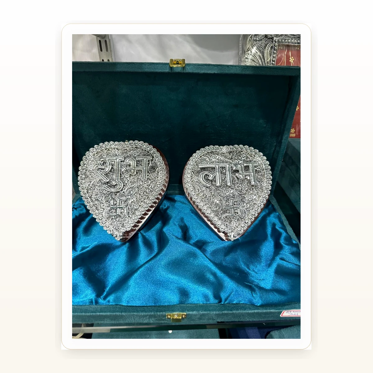 CRESTORA 999 Silver Plated Shubh Labh Premium Gift Set