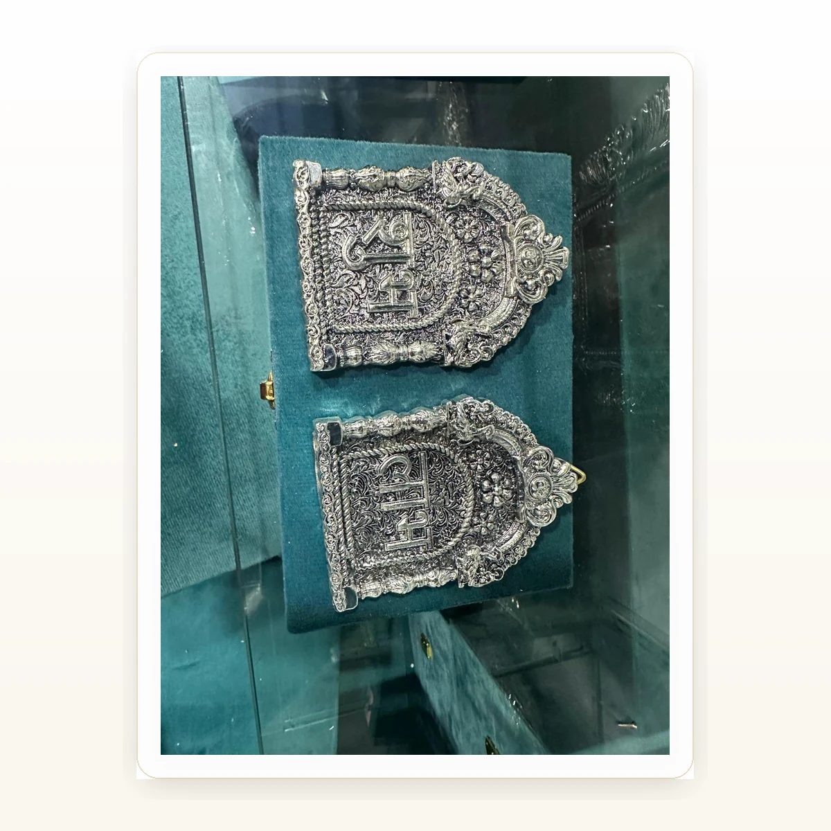CRESTORA 999 Silver Plated Shubh Labh Decorative Set