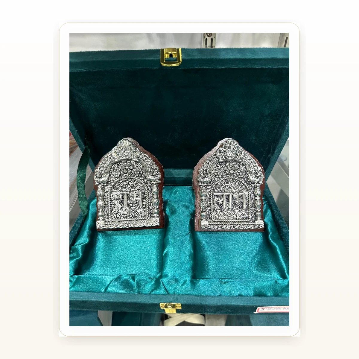 CRESTORA 999 Silver Plated Shubh Labh Gift Box Set