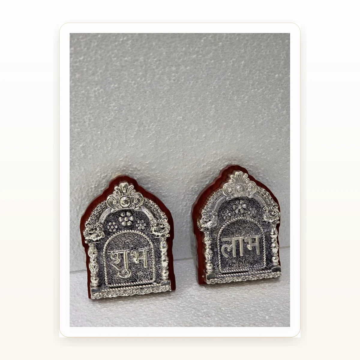 CRESTORA 999 Silver Plated Shubh Labh Traditional Set
