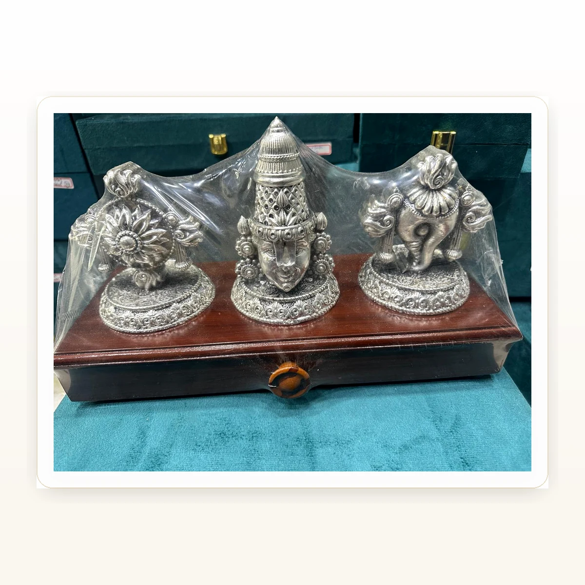 CRESTORA 999 Silver Plated Tirumala Balaji Pooja Gift Set