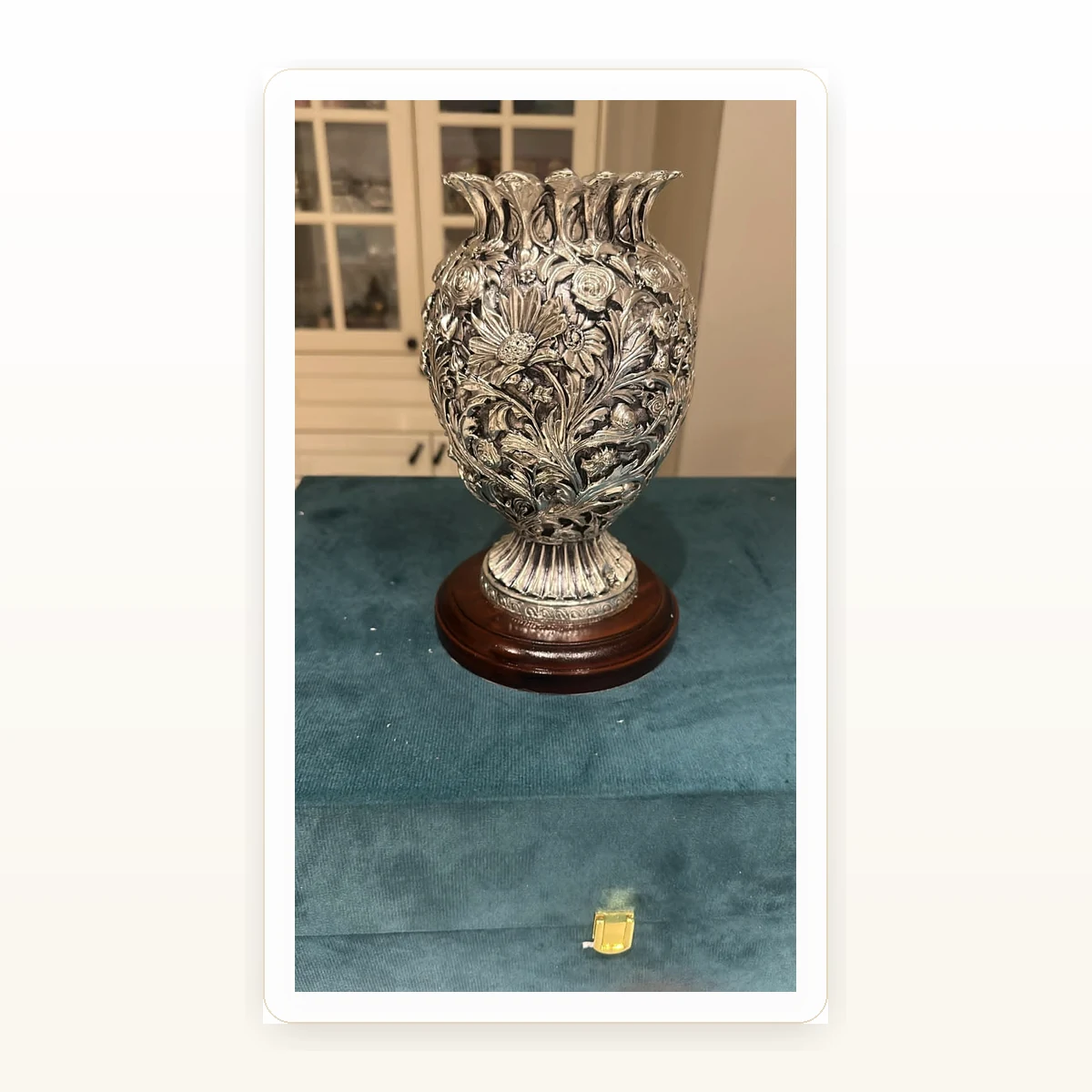 CRESTORA 999 Silver Plated Decorative Flower Vase