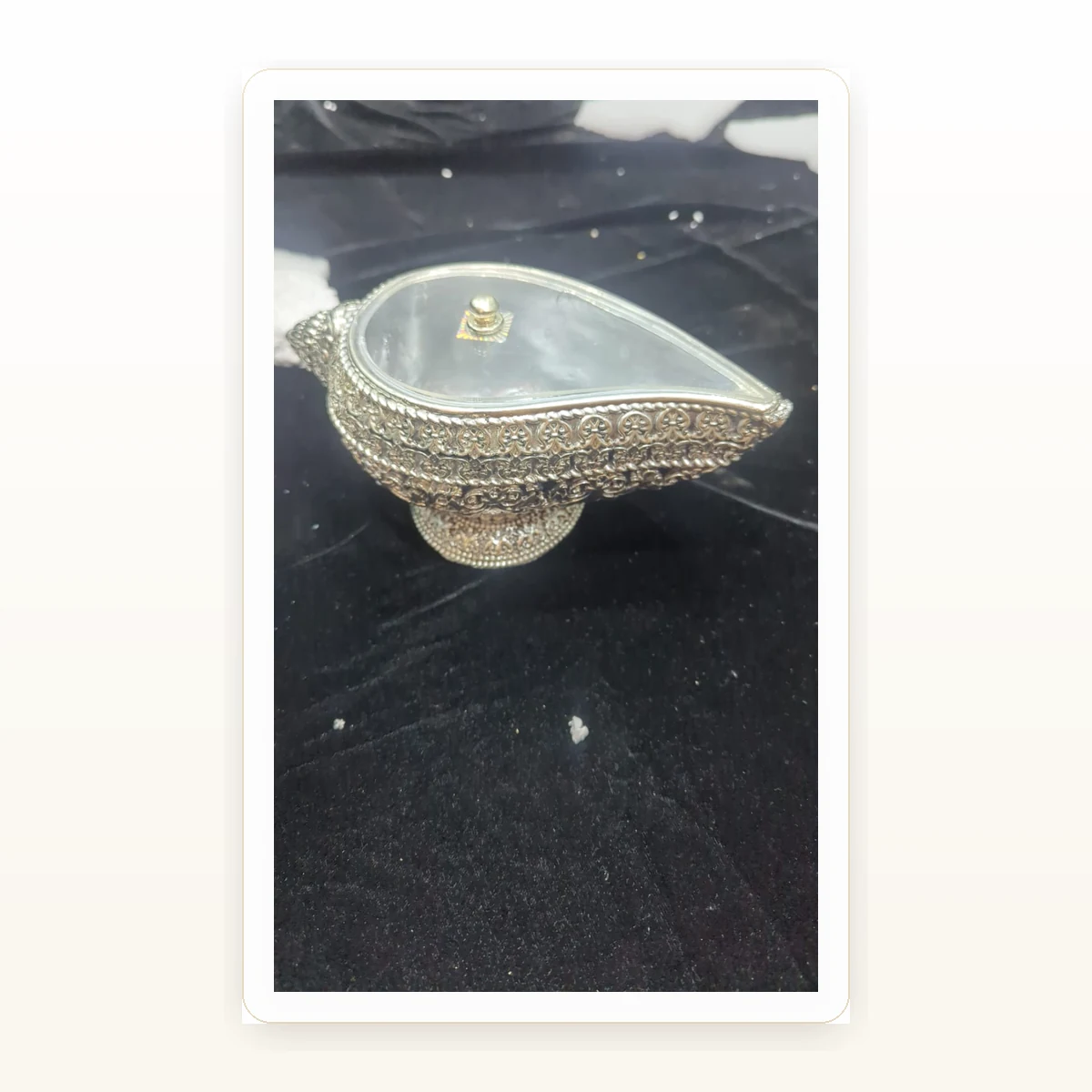 CRESTORA 999 Silver Plated Fancy Dry Fruit Box