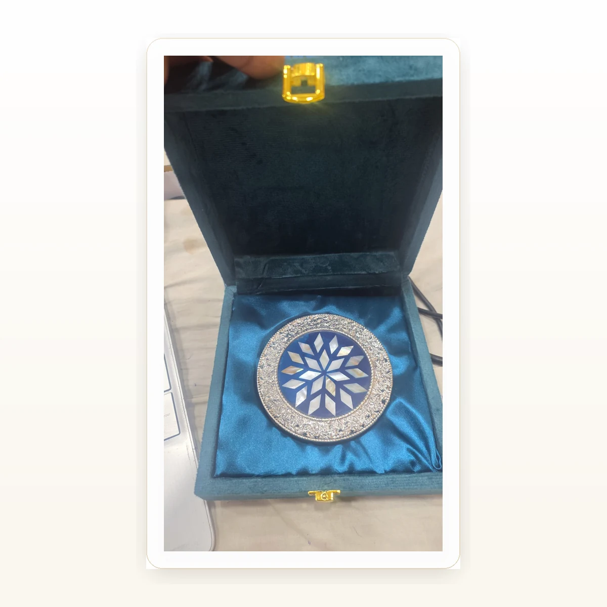 CRESTORA 999 Silver Plated Decorative Gift Box Article