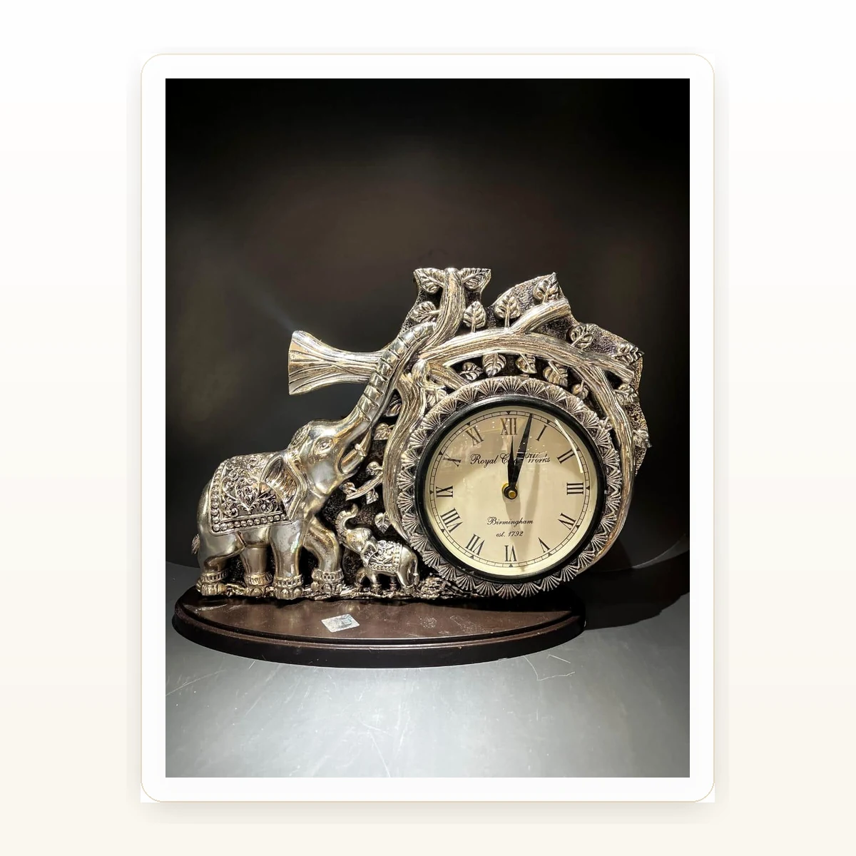CRESTORA 999 Silver Plated Premium Decorative Clock