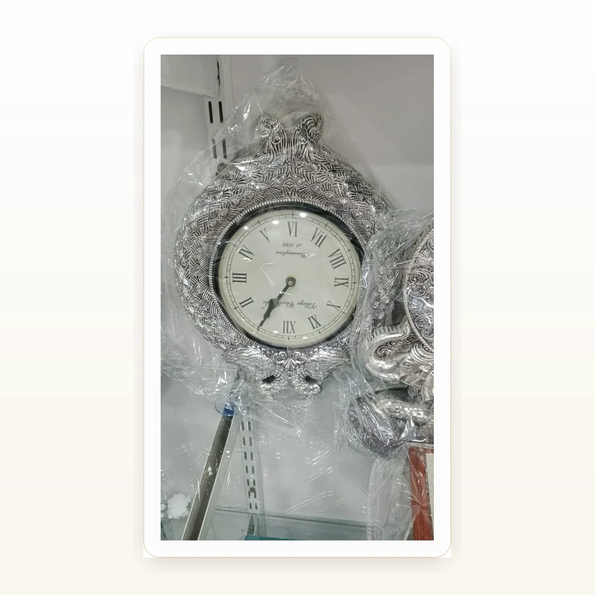 CRESTORA 999 Silver Plated Classic Decorative Clock